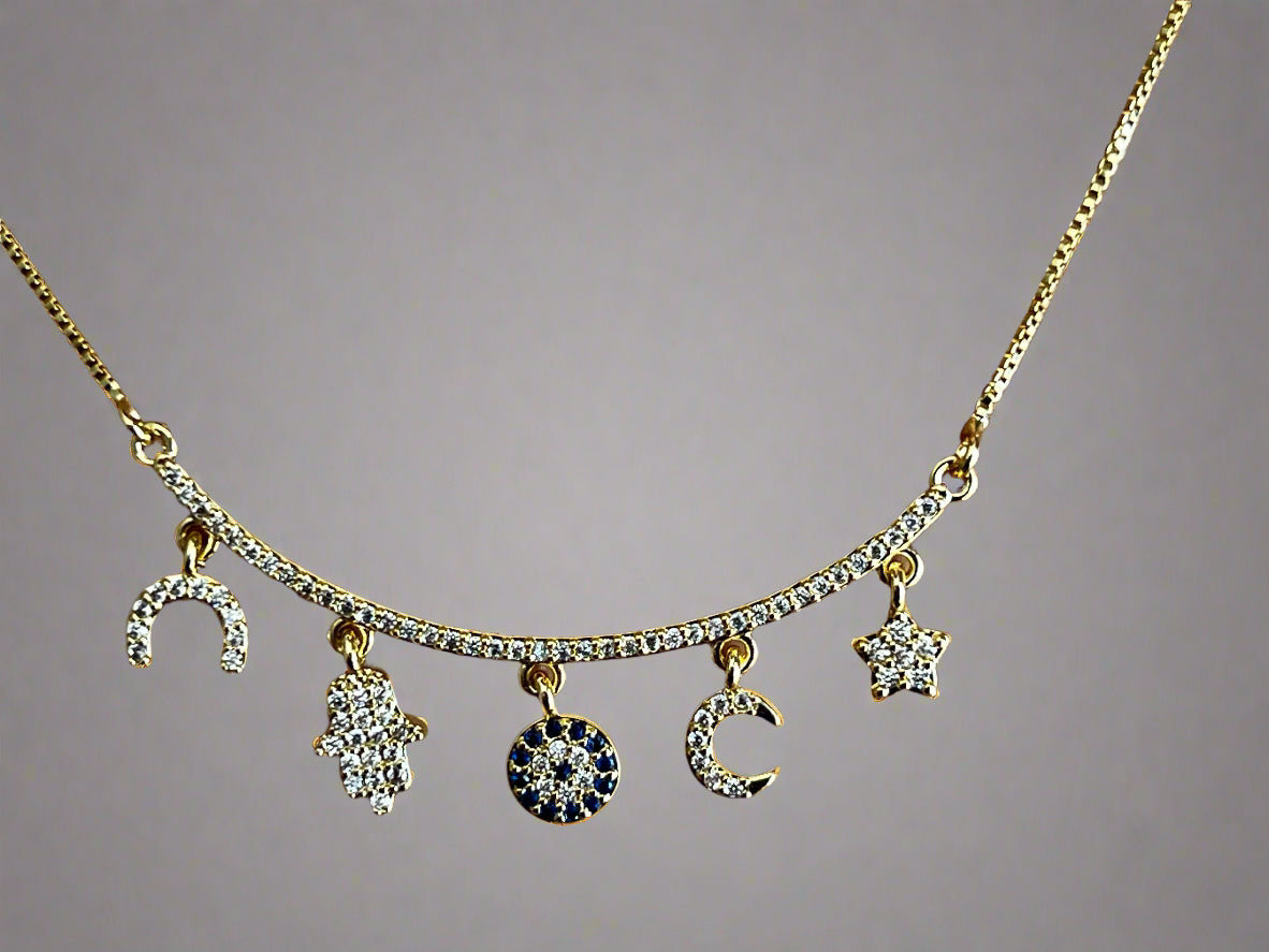 Charm Cascade Necklace