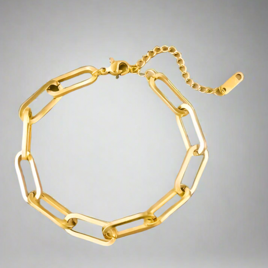 Crossed Luxe Gold Chain Bracelet